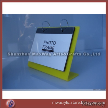 Yellow Skillful Acrylic Calendar Holder
